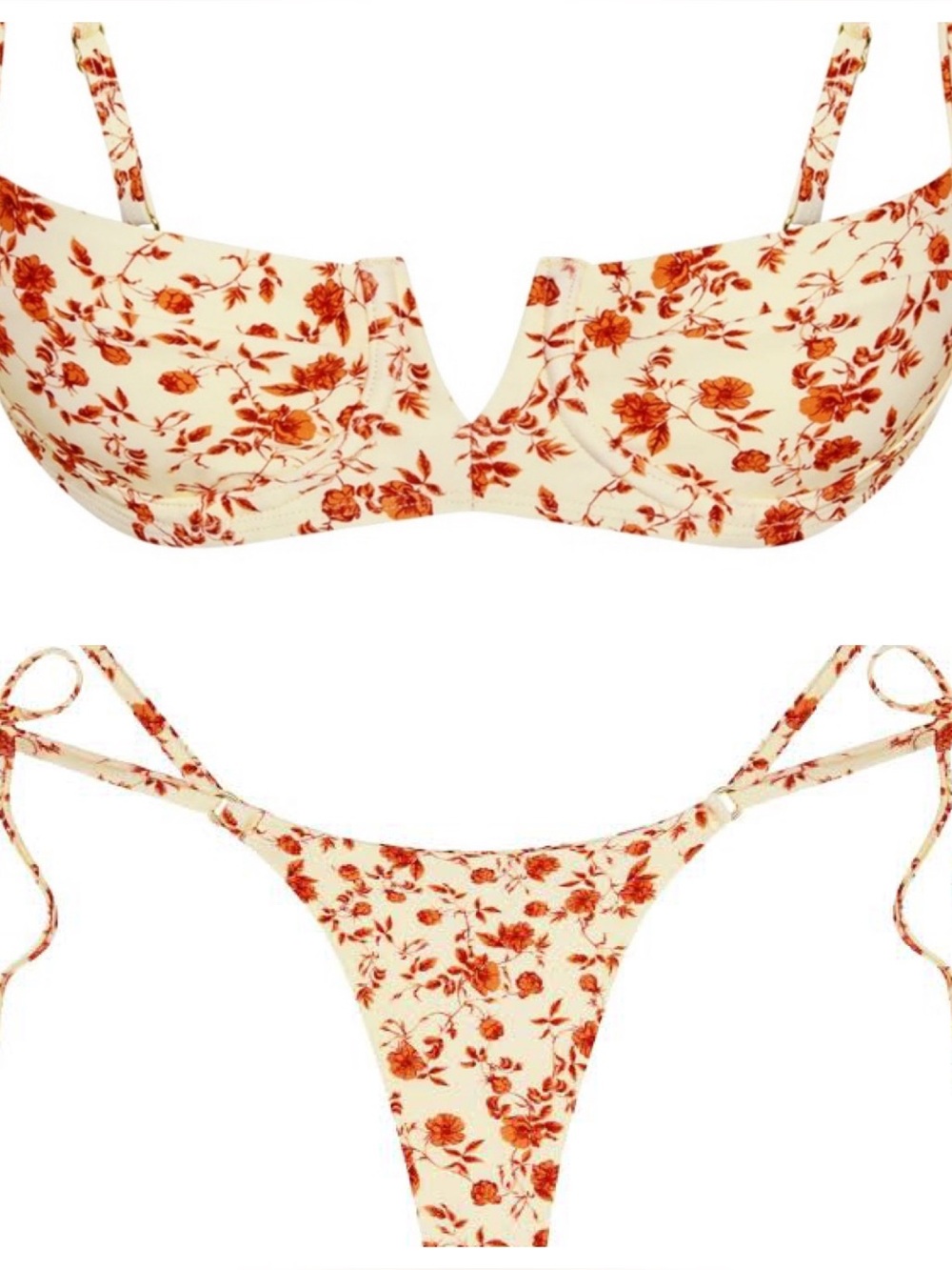 NWT Monday Swimwear sunrise floral bikini